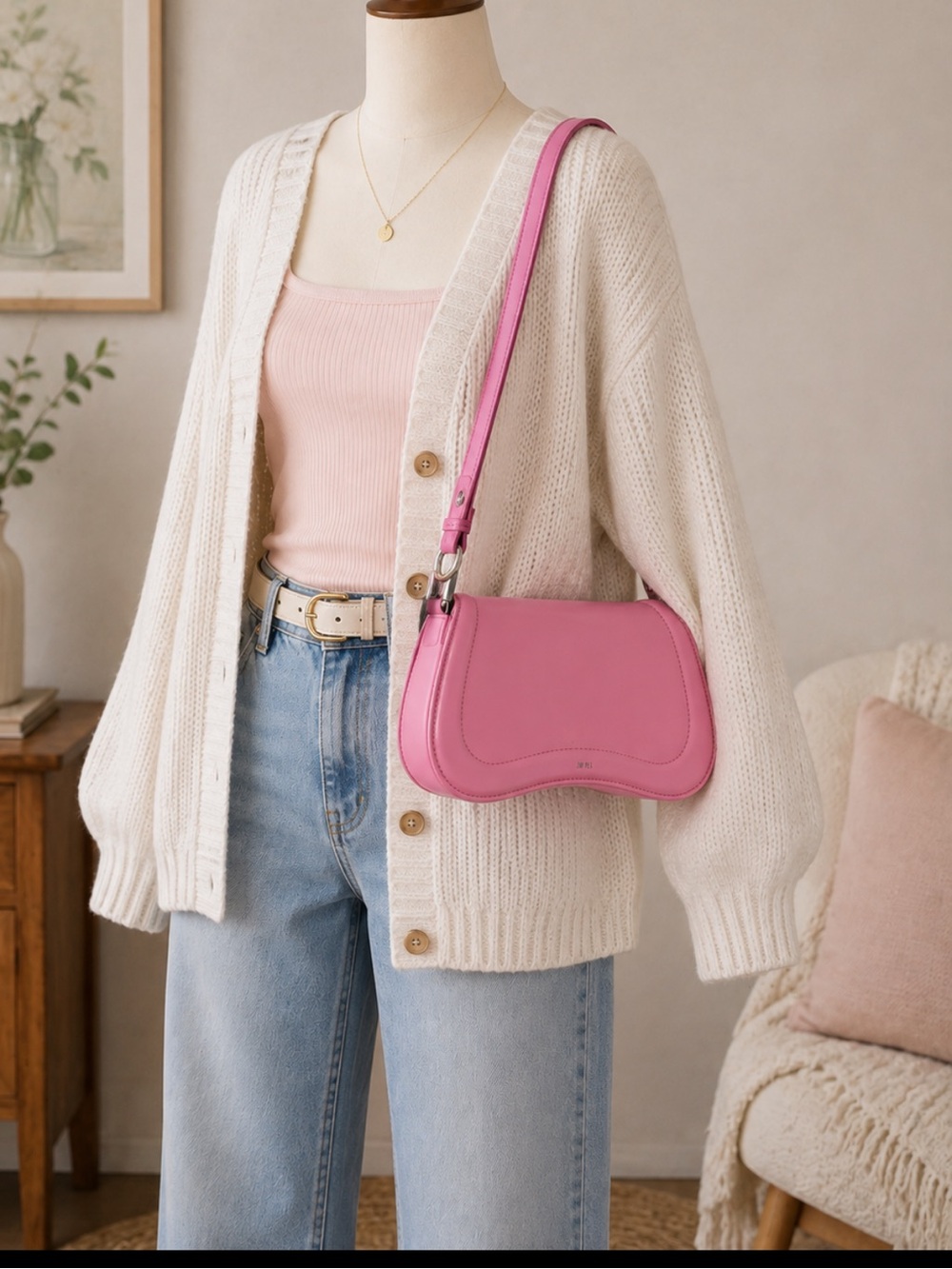 JW PEI Eva Pink Shoulder Bag